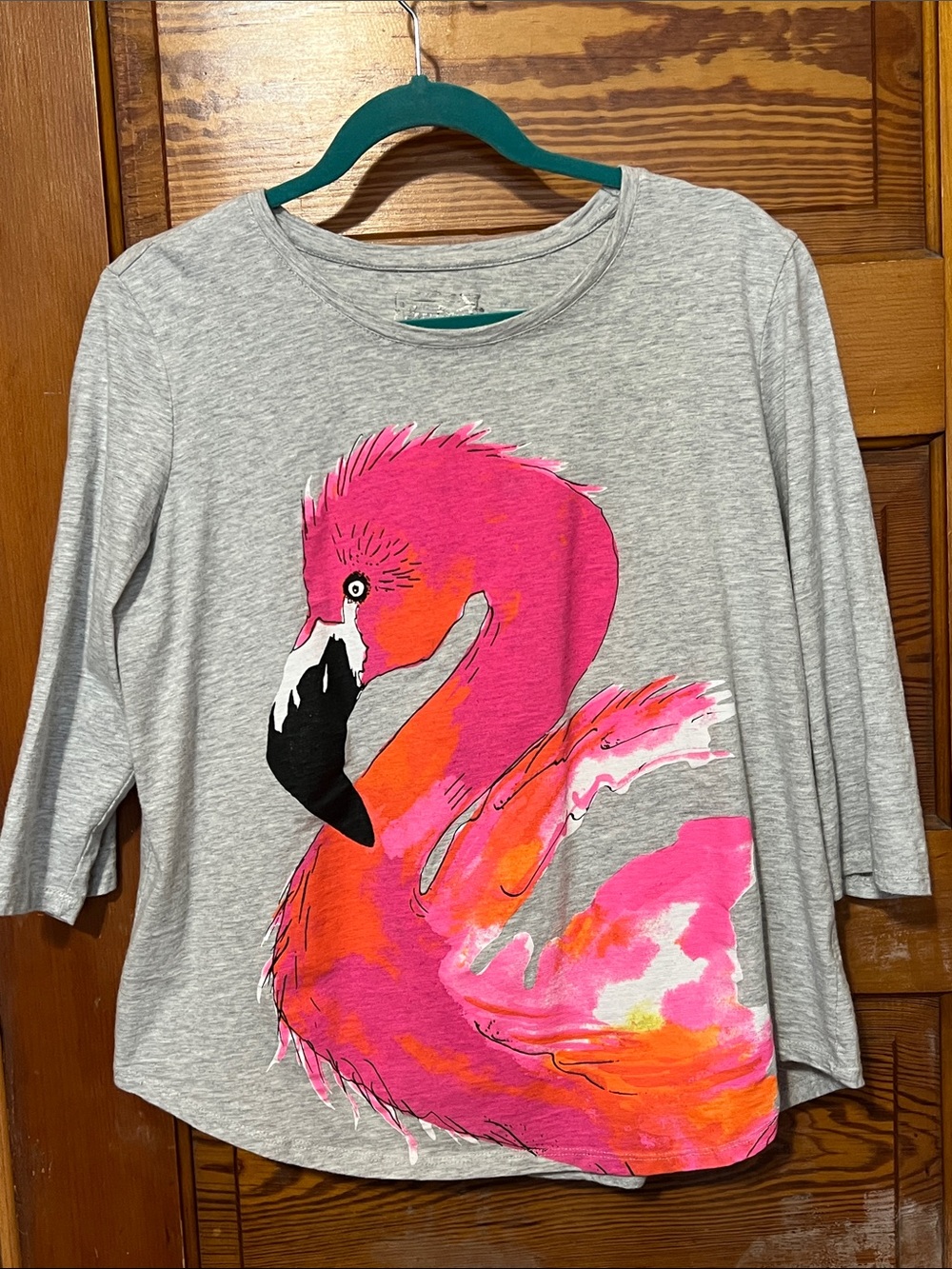 Sun Bay Flamingo Top Size XL Elbow Length Sleeves